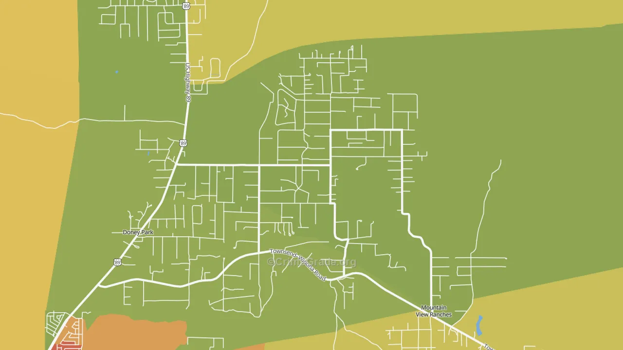 Doney Park, AZ Map of Assault Rates