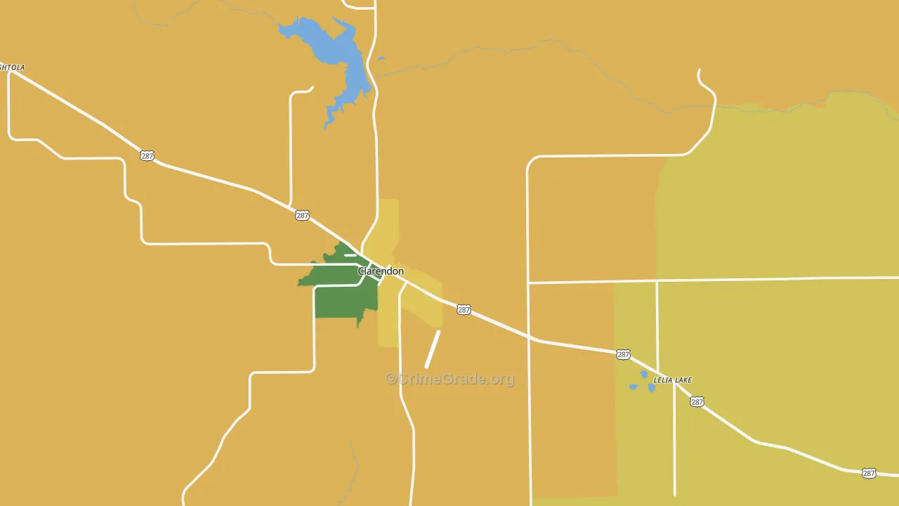 Donley County, TX Map of Assault Rates
