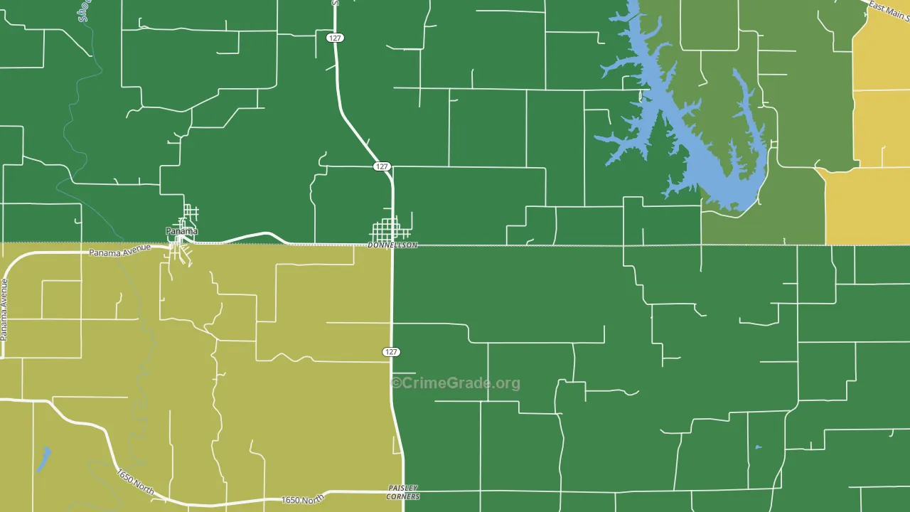 Donnellson, IL Map of Assault Rates