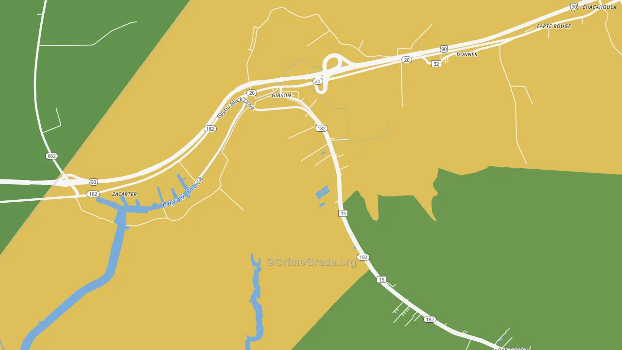 Donner, LA Map of Assault Rates