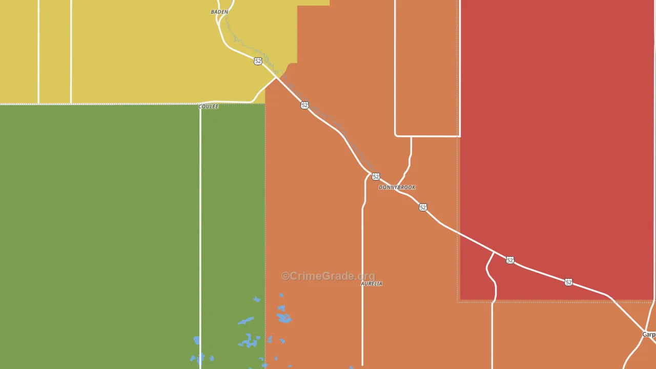 Donnybrook, ND Map of Assault Rates