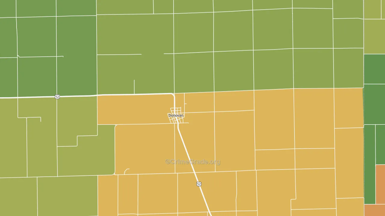 Donovan, IL Map of Assault Rates
