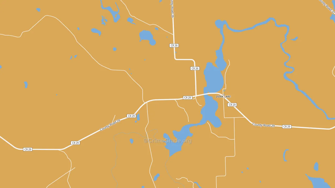 Dora Lake, MN Map of Assault Rates