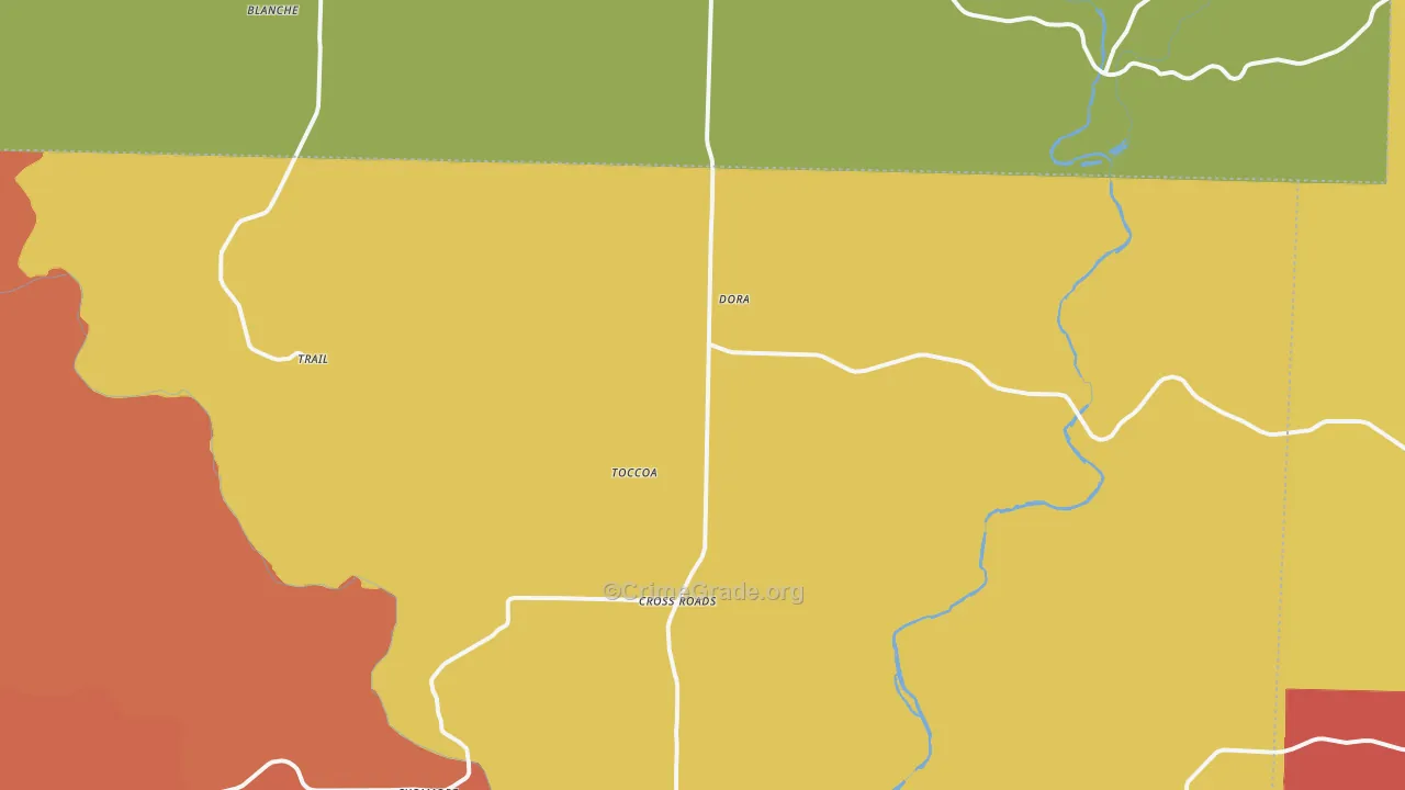 Dora, MO Map of Assault Rates