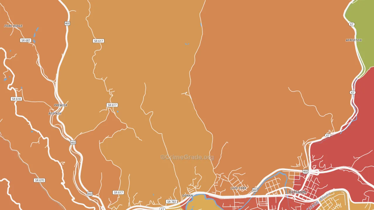 Doran, VA Map of Assault Rates