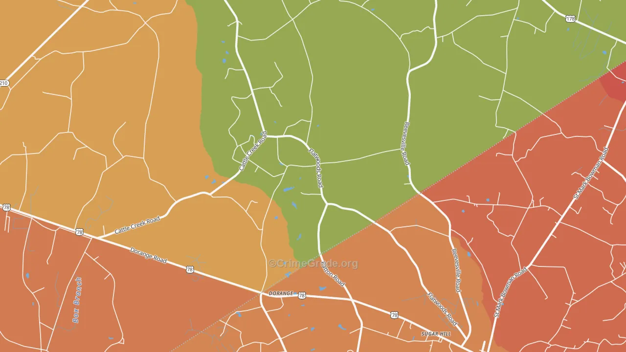 Dorange, SC Map of Assault Rates