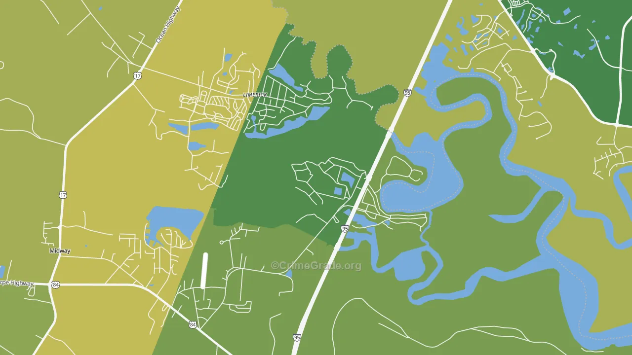 Dorchester, GA Map of Assault Rates