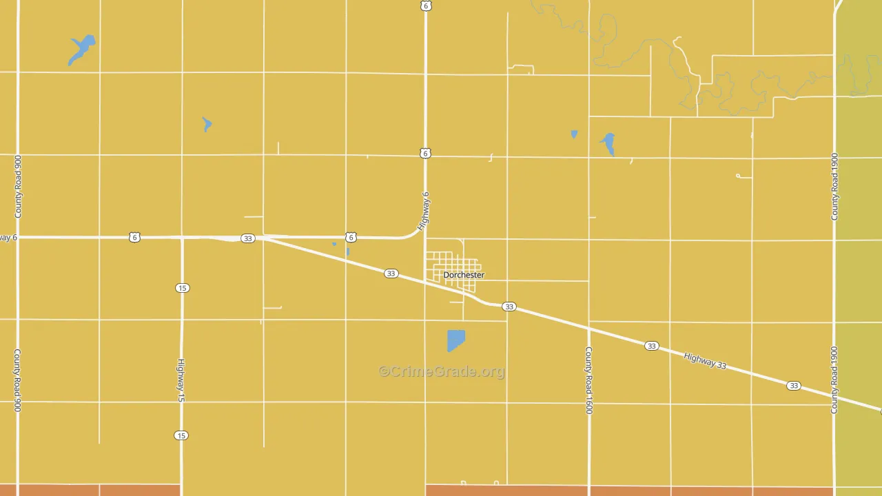 Dorchester, NE Map of Assault Rates