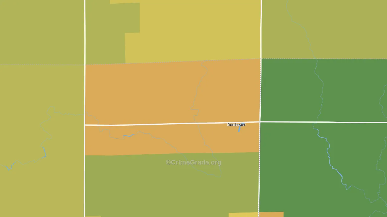 Dorchester, WI Map of Assault Rates