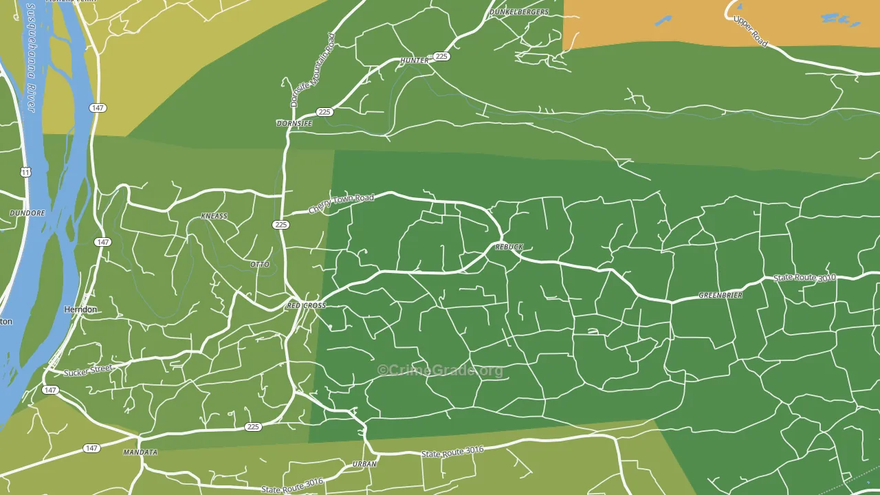 Dornsife, PA Map of Assault Rates
