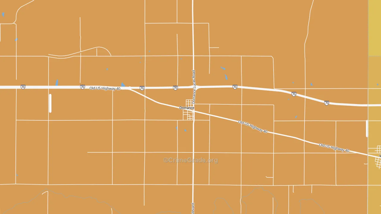 Dorrance, KS Map of Assault Rates