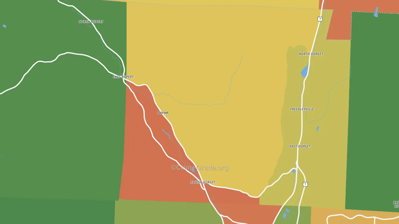 Dorset, VT Map of Assault Rates