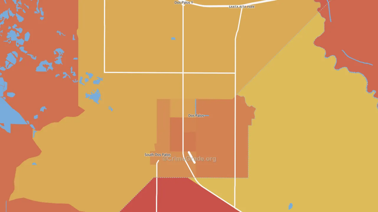 Dos Palos, CA Map of Assault Rates