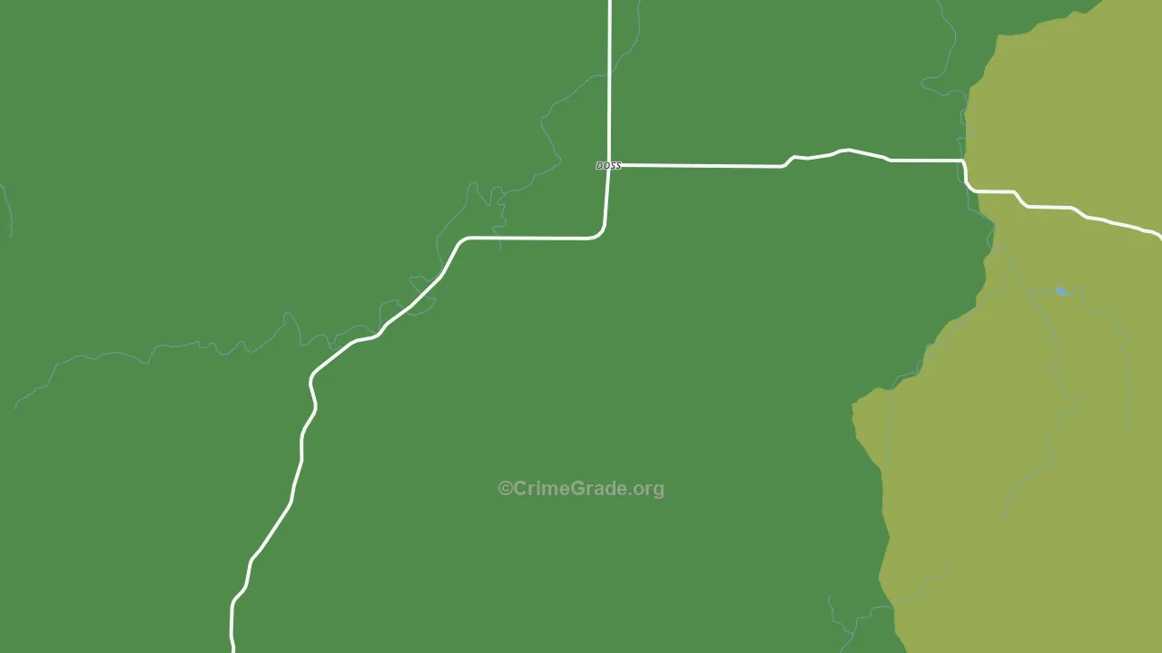 Doss, TX Map of Assault Rates