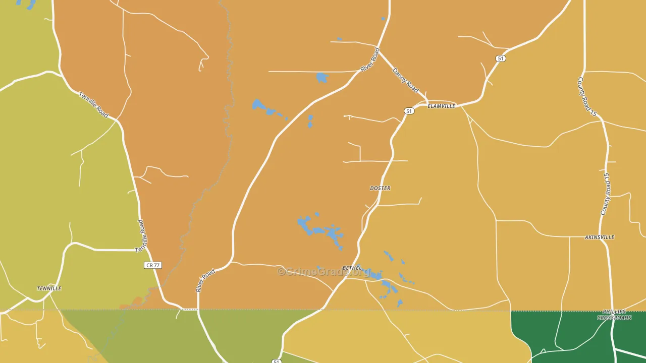Doster, AL Map of Assault Rates