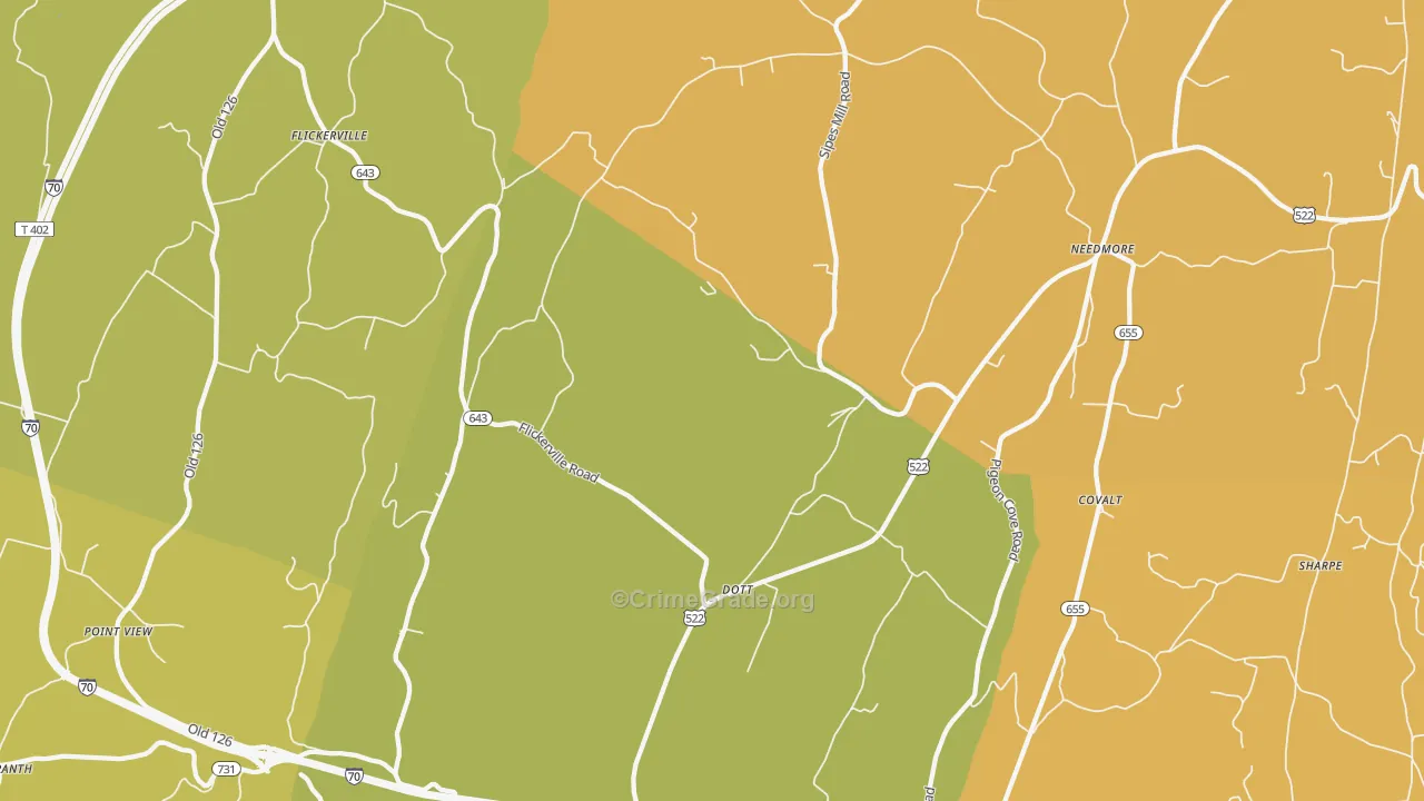 Dott, PA Map of Assault Rates