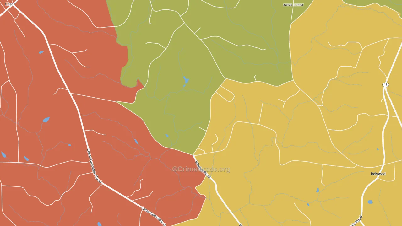 Double Shoals, NC Map of Assault Rates