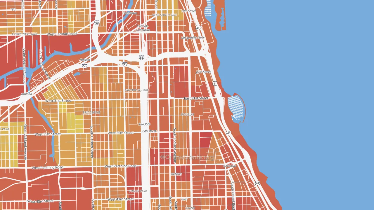Douglas, Chicago, IL Map of Assault Rates
