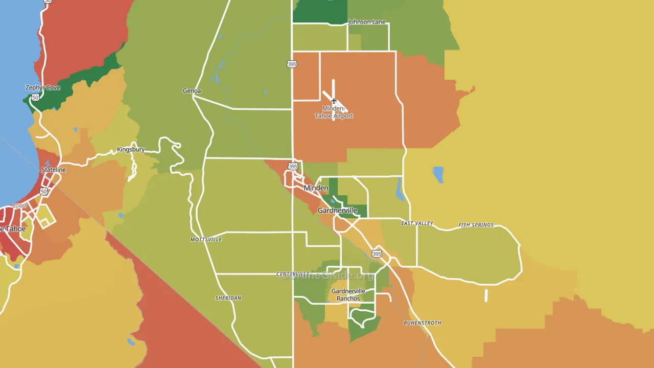 Douglas County, NV Map of Assault Rates