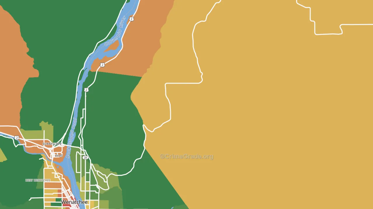 Douglas County, WA Map of Assault Rates