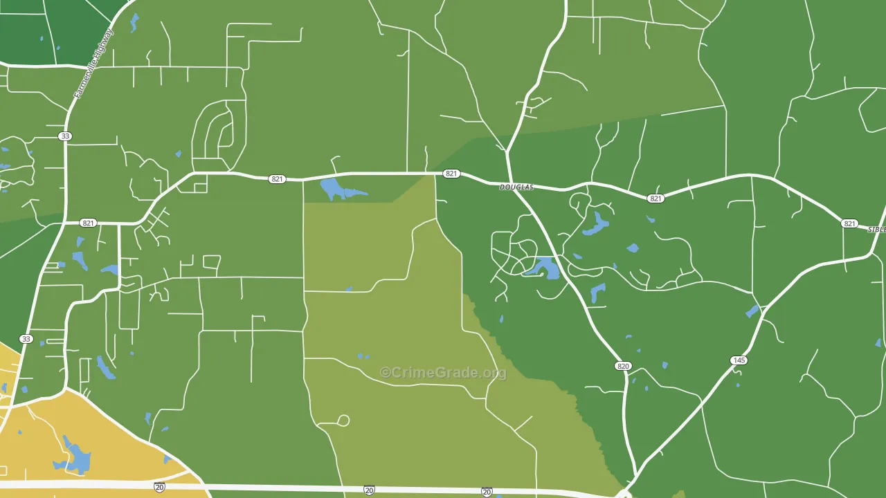 Douglas, LA Map of Assault Rates