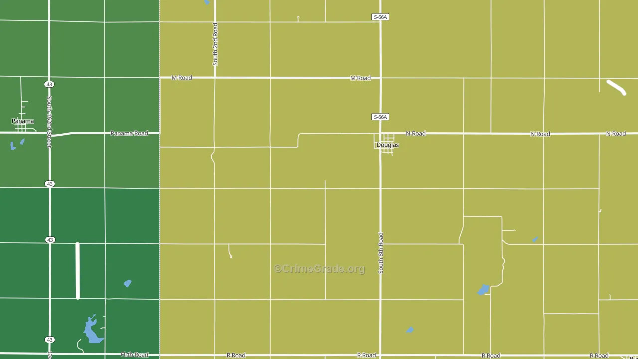 Douglas, NE Map of Assault Rates