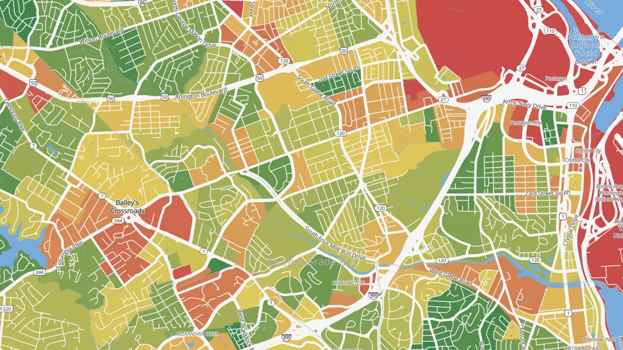 Douglas Park, Arlington, VA Map of Assault Rates