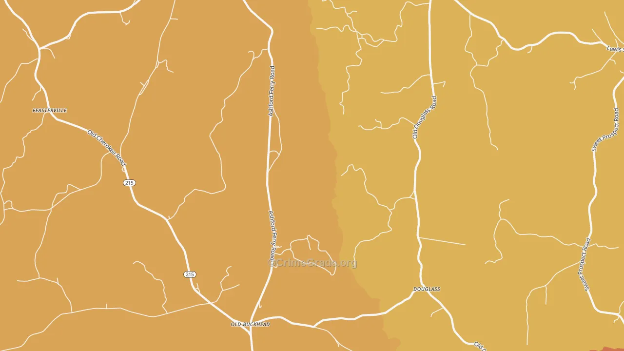 Douglass, SC Map of Assault Rates
