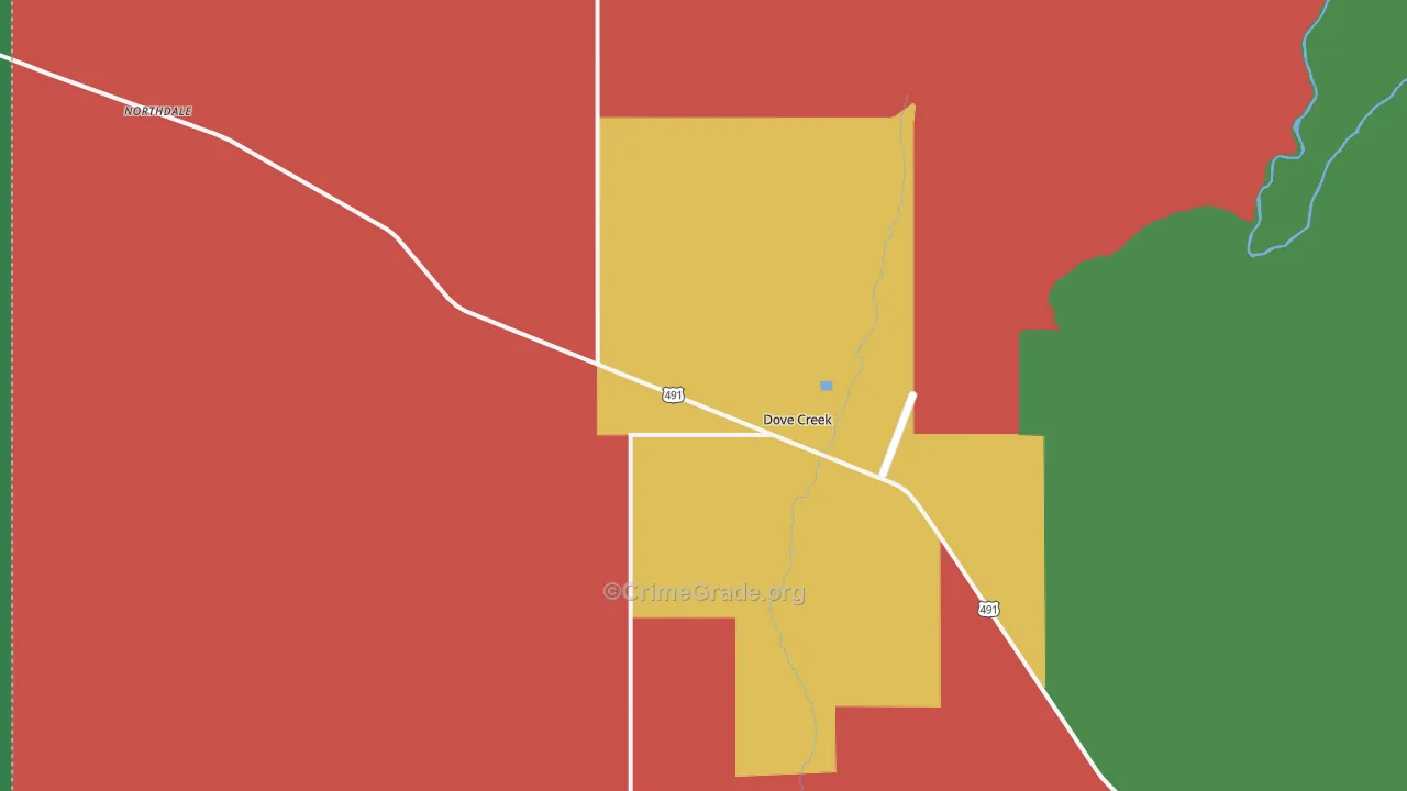 Dove Creek, CO Map of Assault Rates