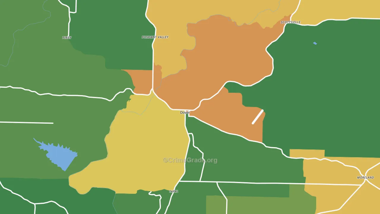 Dover, AR Map of Assault Rates