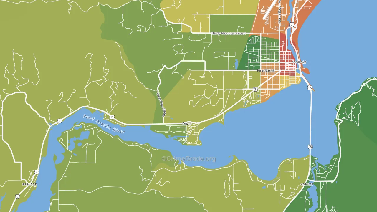 Dover, ID Map of Assault Rates