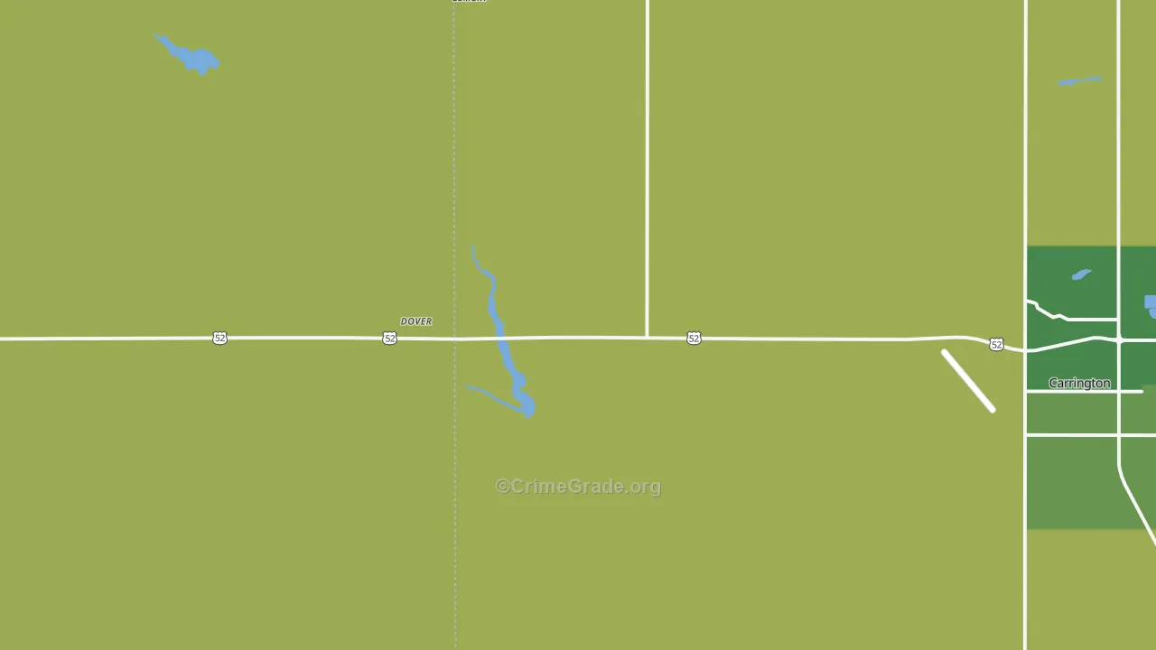 Dover, ND Map of Assault Rates