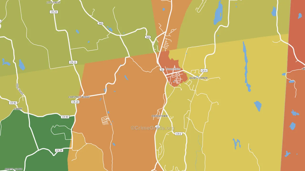 Dover Plains, NY Map of Assault Rates