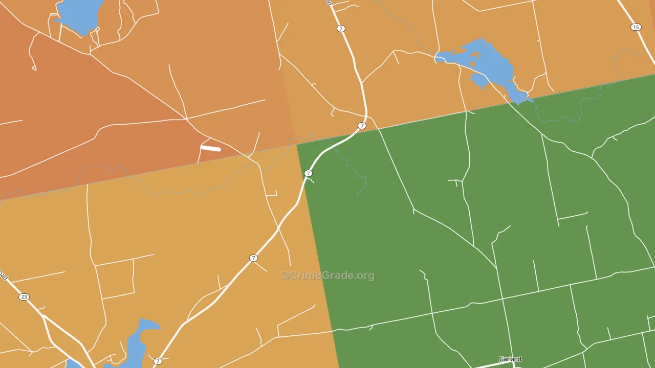 Dover South Mills, ME Map of Assault Rates