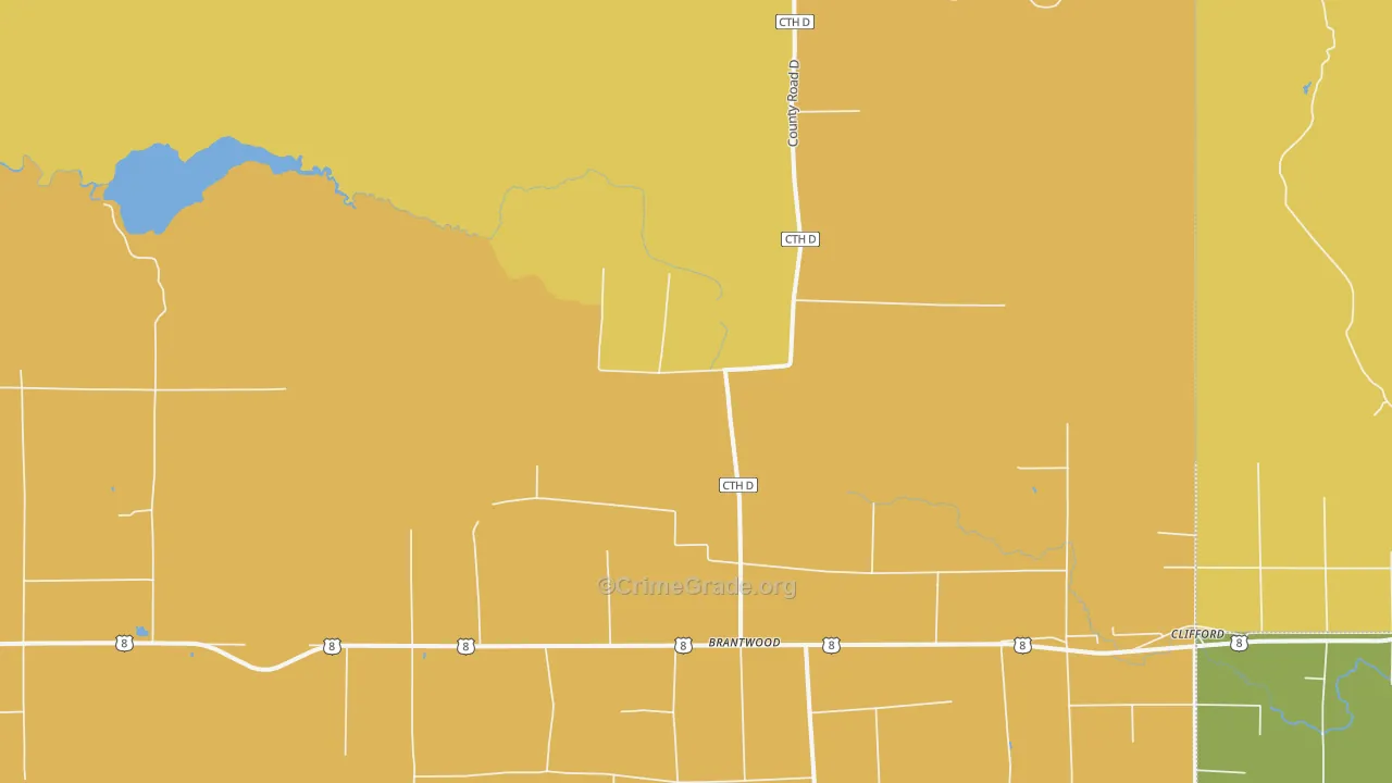 Dover, WI Map of Assault Rates
