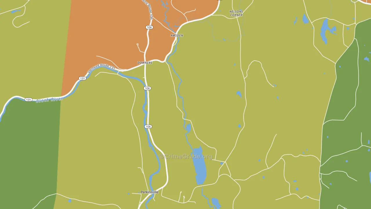 Downers, VT Map of Assault Rates