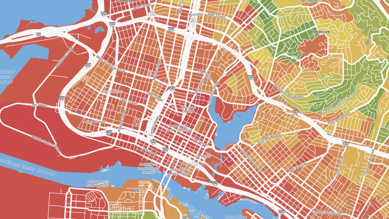 Downtown Oakland, Oakland, CA Map of Assault Rates