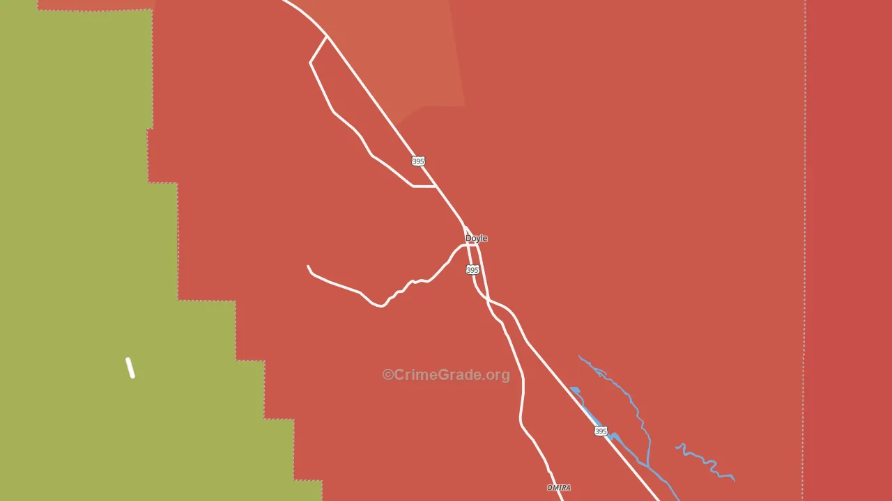 Doyle, CA Map of Assault Rates