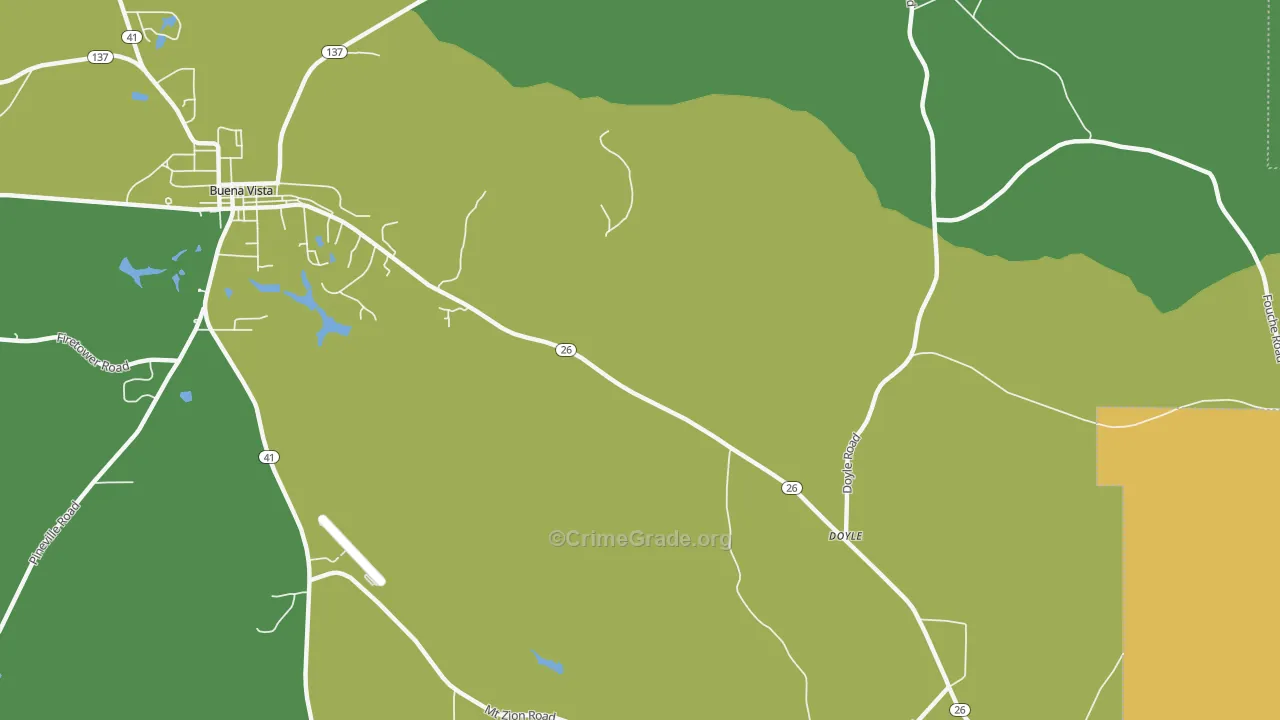 Doyle, GA Map of Assault Rates