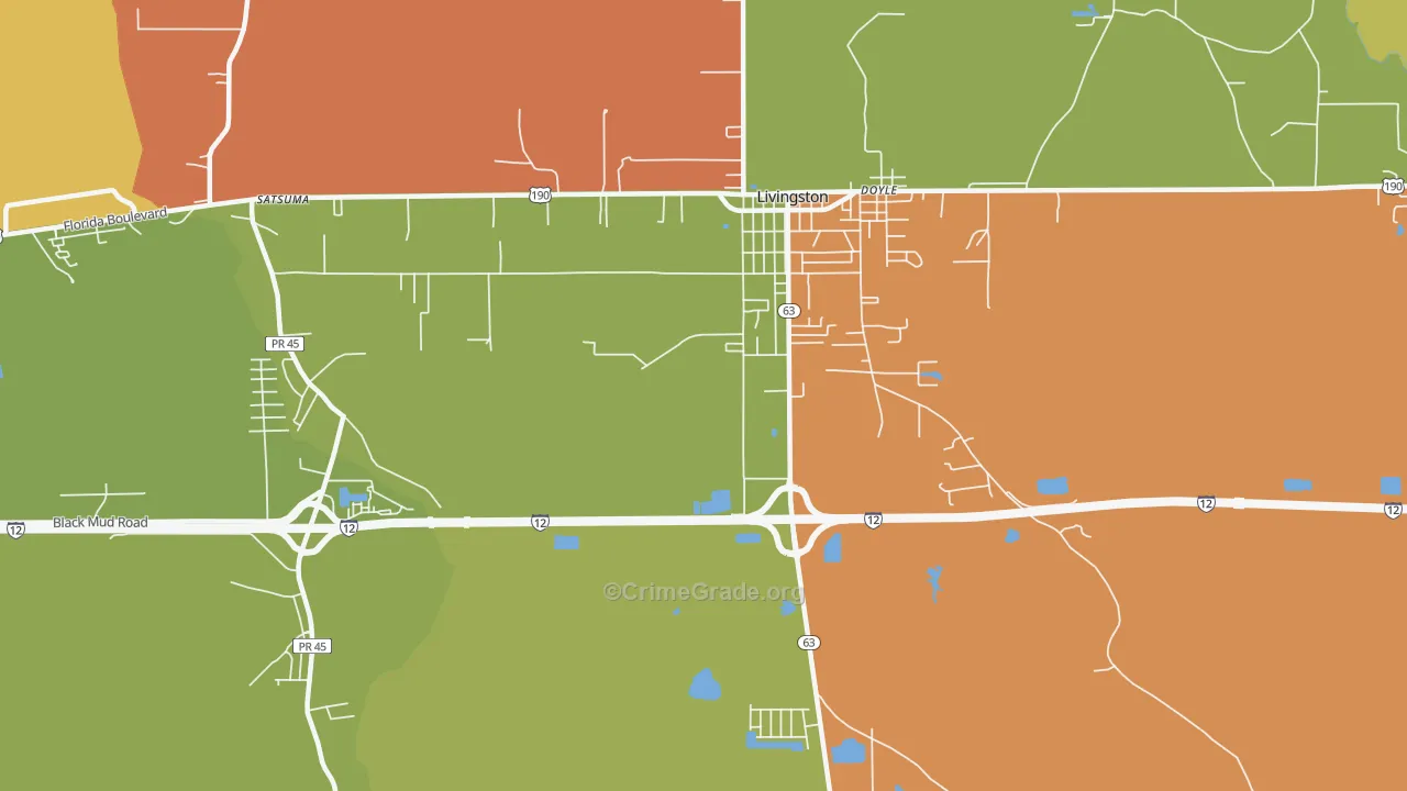Doyle, LA Map of Assault Rates