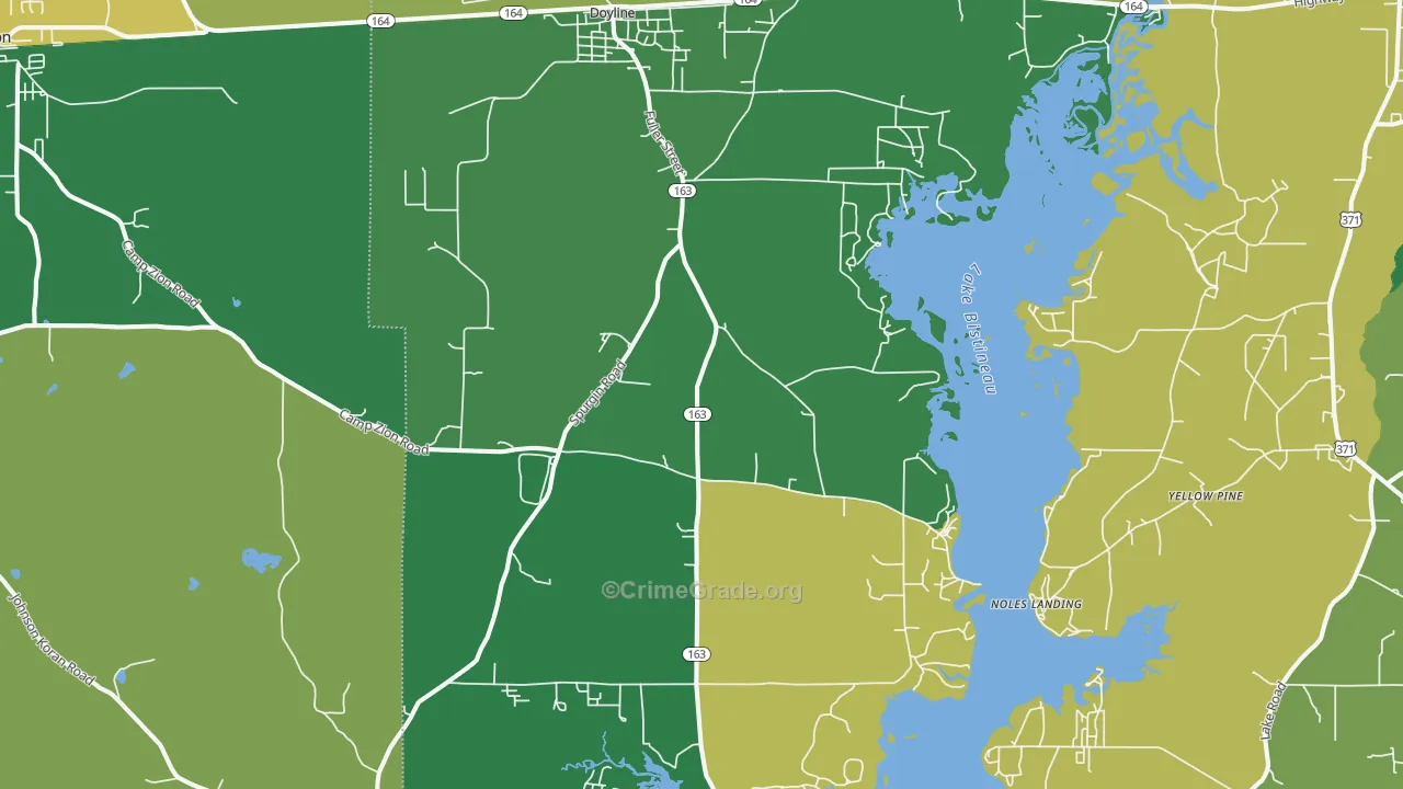 Doyline, LA Map of Assault Rates