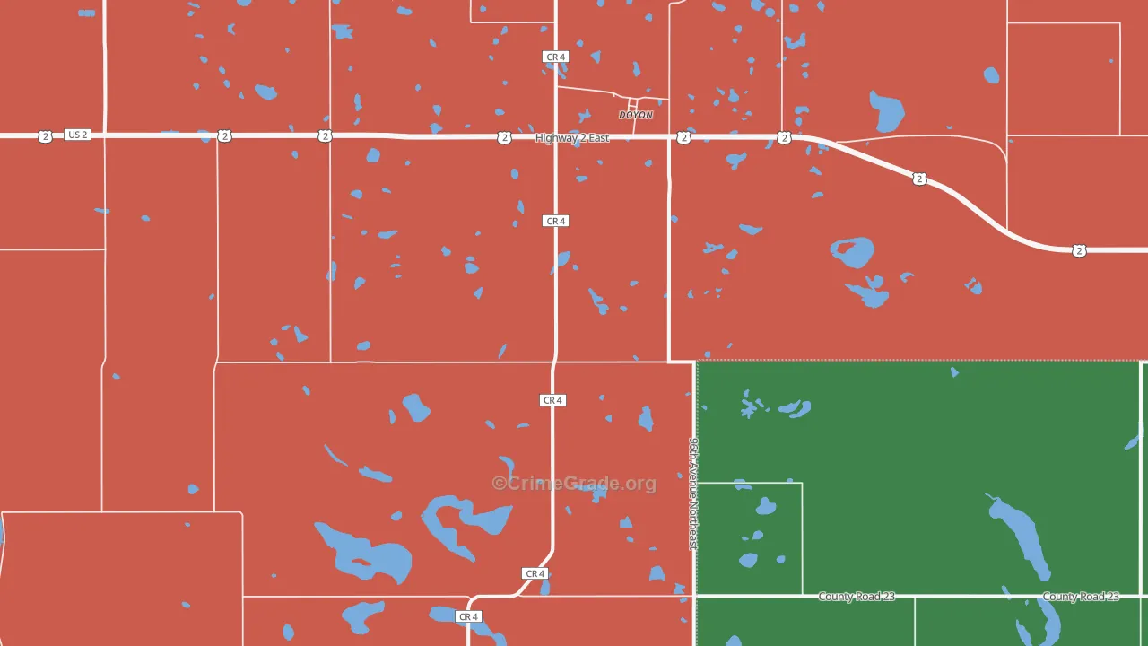 Doyon, ND Map of Assault Rates