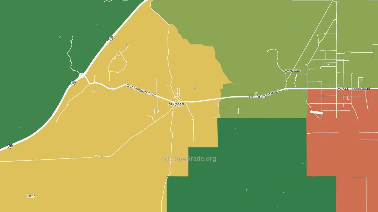 Dragoon, AZ Map of Assault Rates