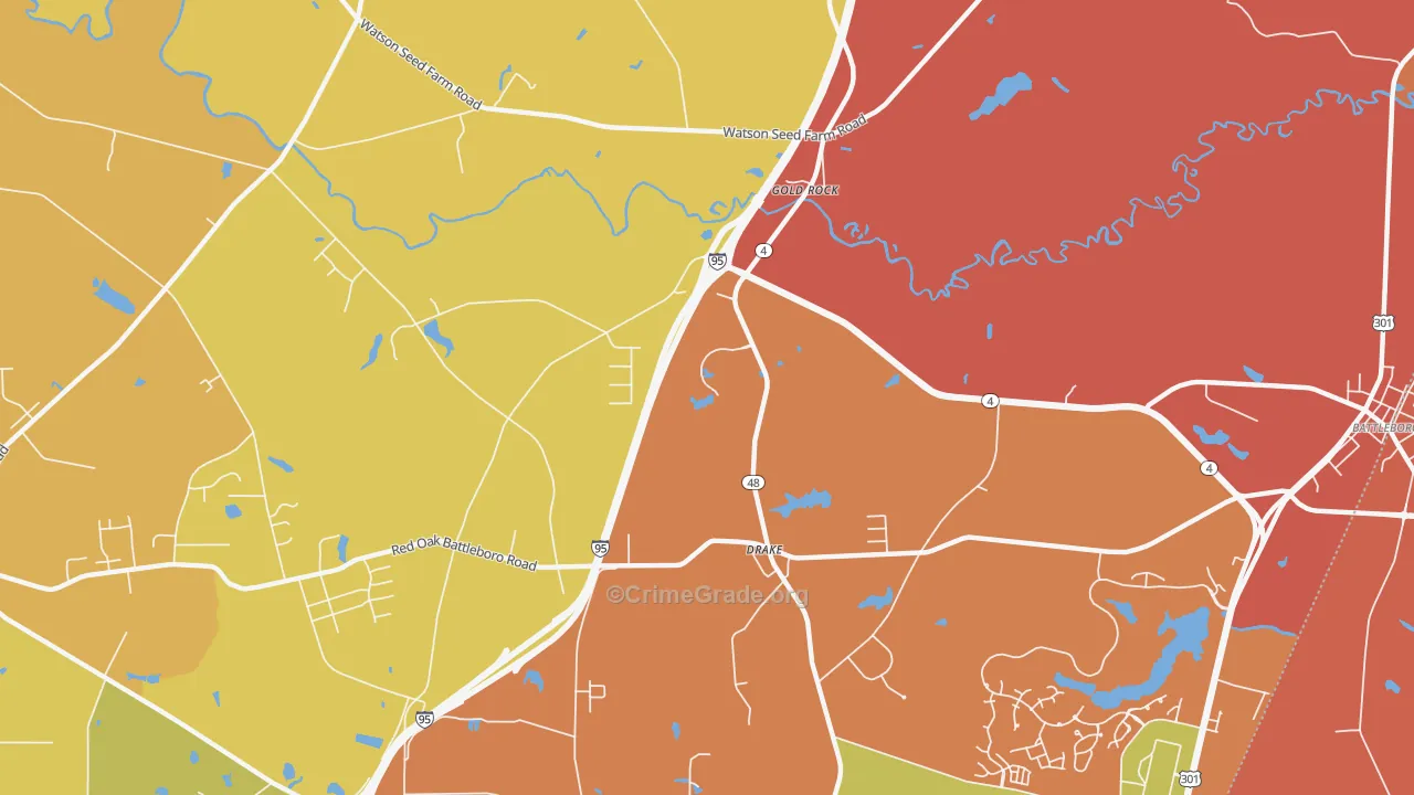 Drake, NC Map of Assault Rates