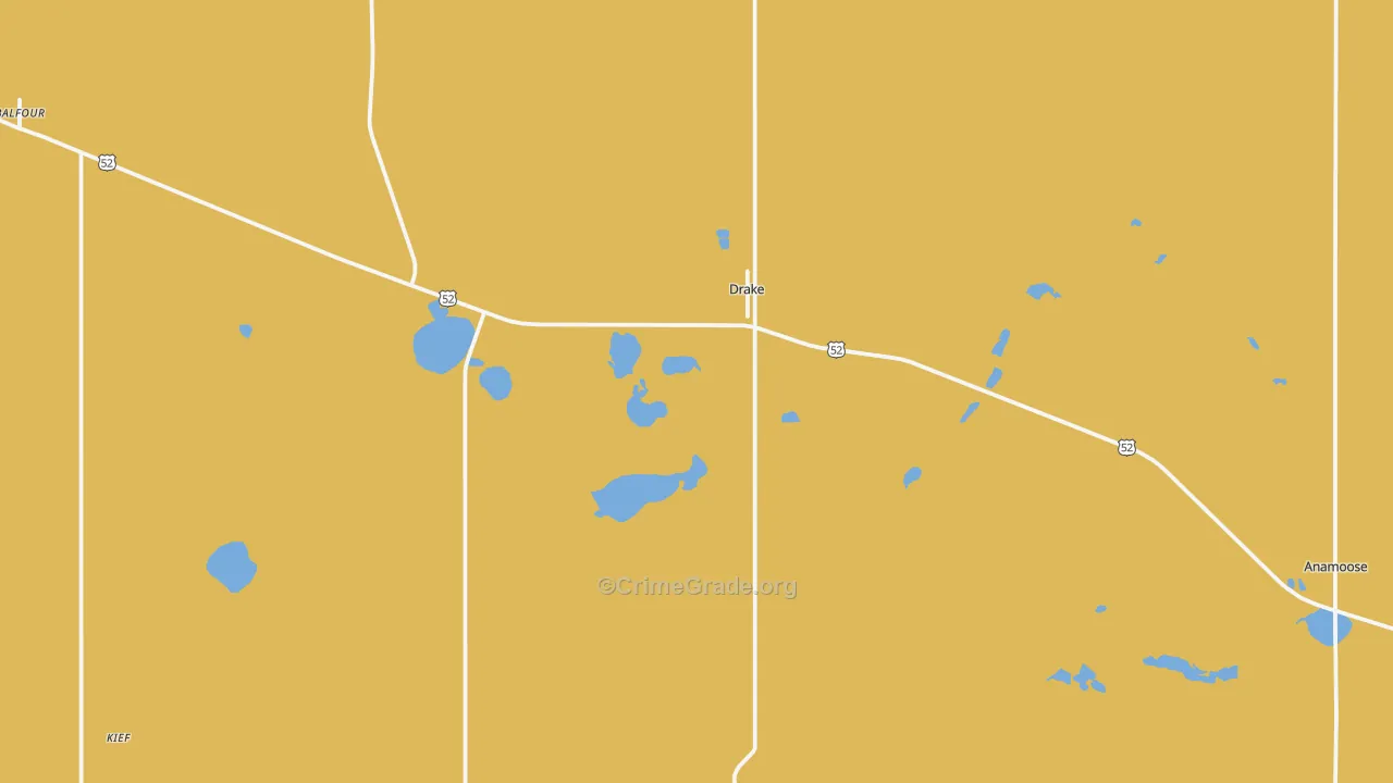 Drake, ND Map of Assault Rates