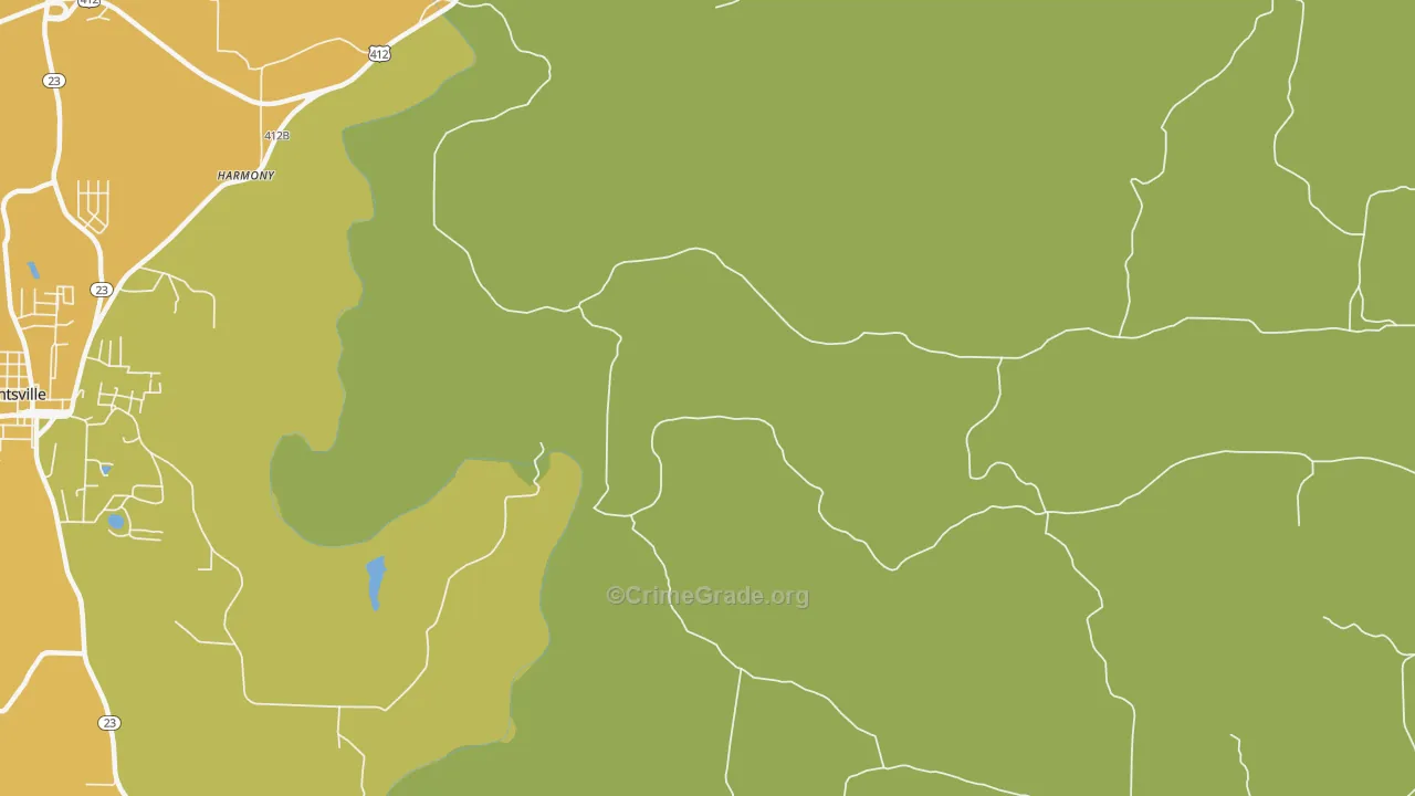 Drakes Creek, AR Map of Assault Rates