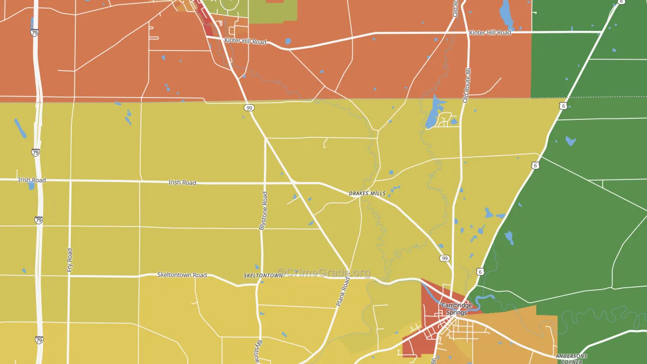 Drakes Mills, PA Map of Assault Rates