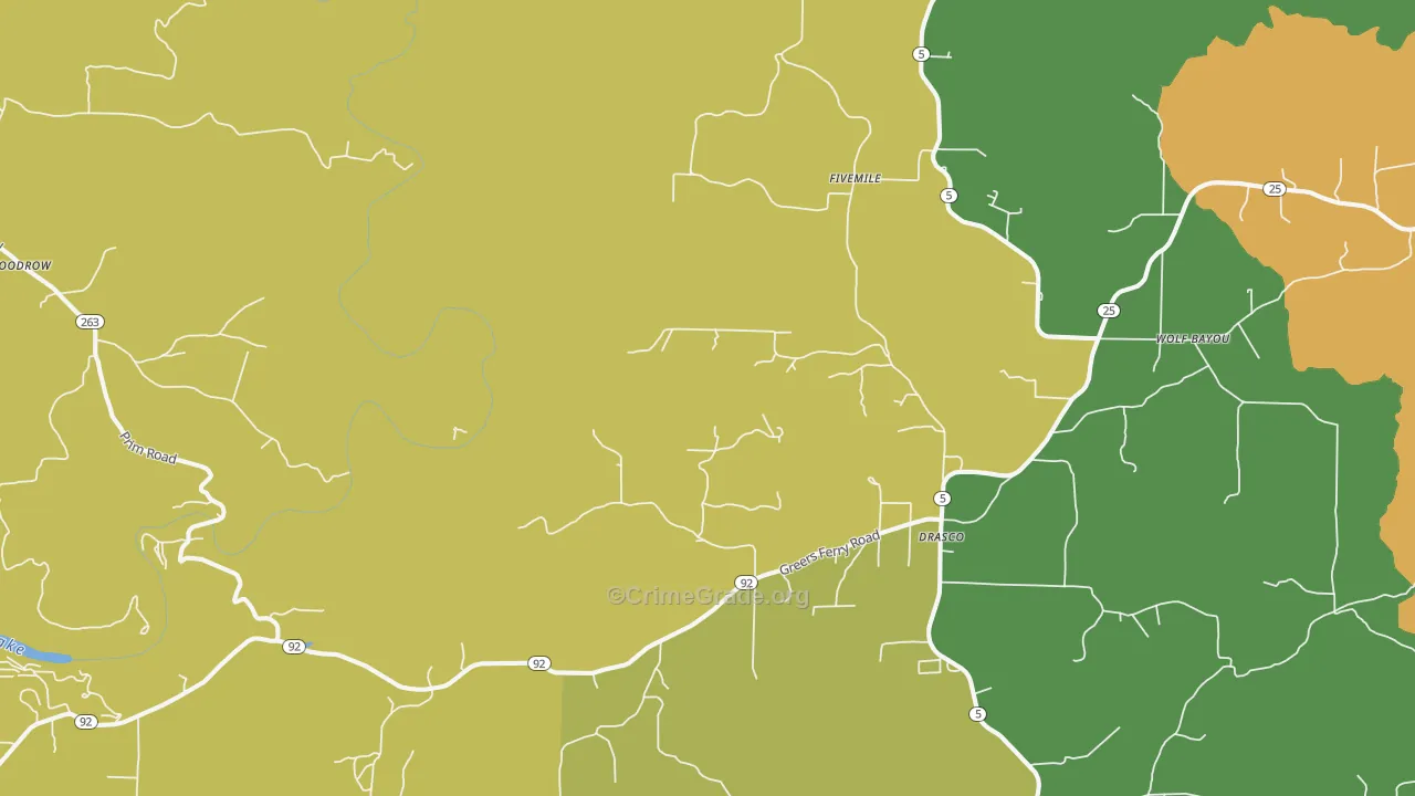 Drasco, AR Map of Assault Rates