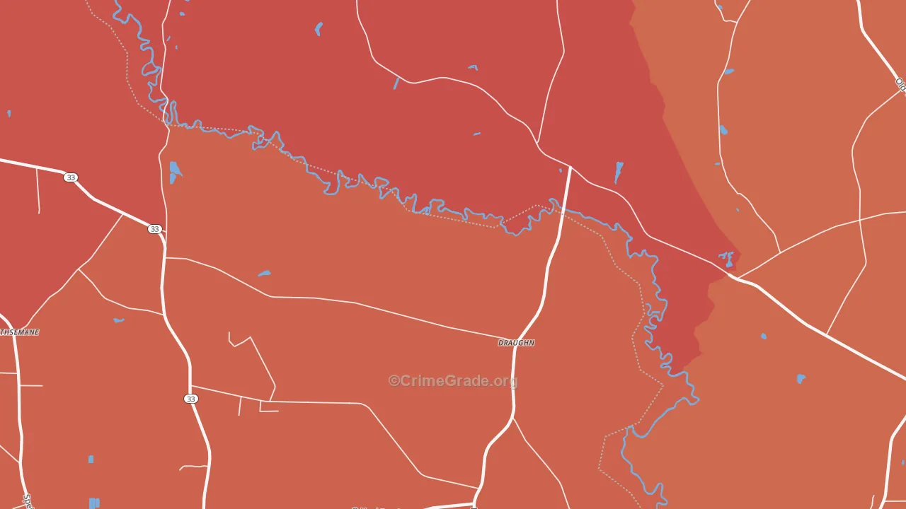 Draughn, NC Map of Assault Rates