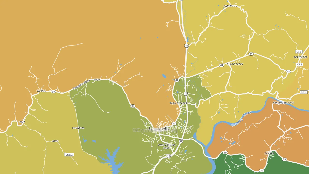 Drennen, WV Map of Assault Rates